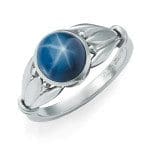 Papyrus Star Sapphire Platinum Papyrus Star Sapphire from The Brown Goldsmiths Signature Ring Collection